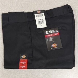 Dickies Men's Original Fit Work Pants Black 34X32
